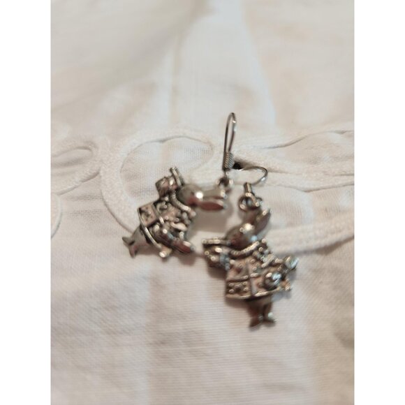 Silver Dangle Rabbit Earrings Rabbit Lover Earrings - Picture 2 of 10